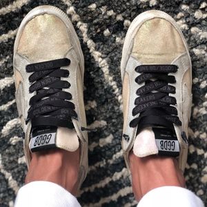 Glitter golden goose sneakers size 38